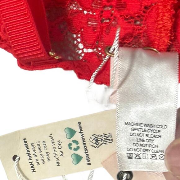 We Are HAH Comin' In HAHt Lace Bodysuit Coming Hot Siren Red - Size Small - $88 - Picture 10 of 10